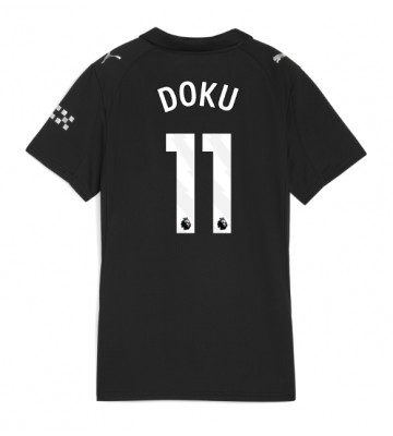 Manchester City Jeremy Doku #11 Replika Bortatröja Damer 2025-26 Kortärmad